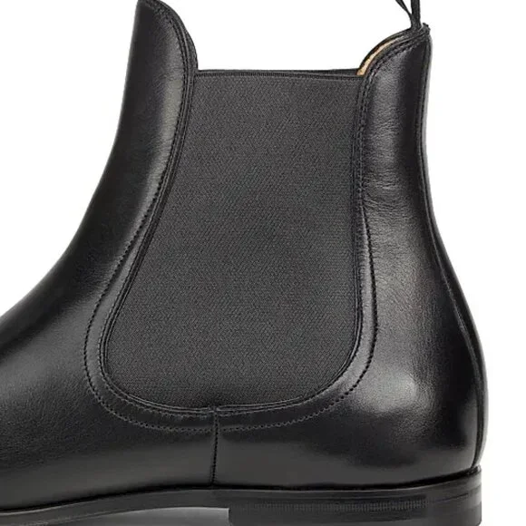 Bally Men's Westley Grained Leather Chelsea Boots Black Size 7